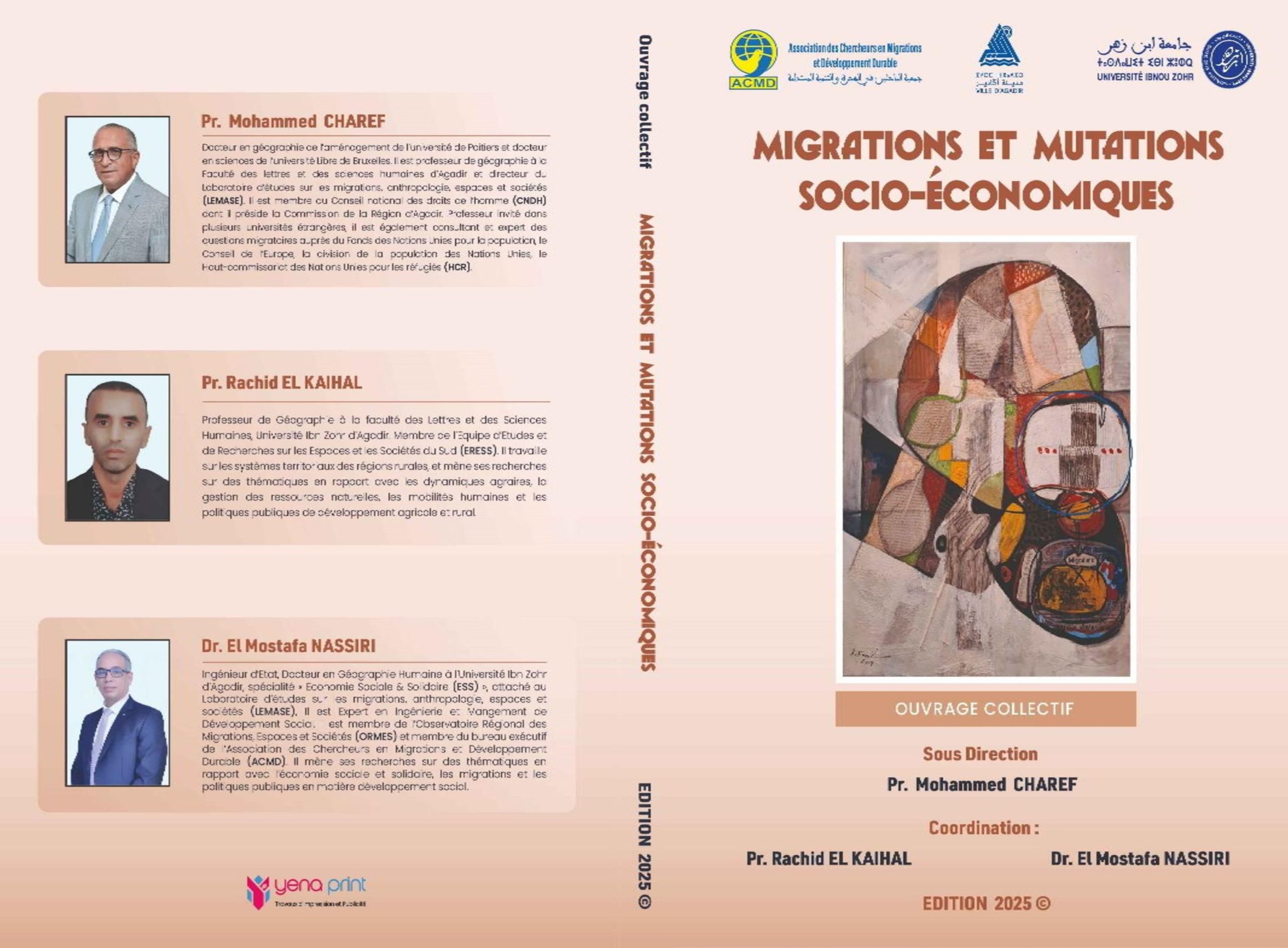 Publication d’un ouvrage collectif intitulé « Migrations et mutations socio-économiques », 196 pages, publié avec l’appui de la commune d’Agadir et l’Université Ibn Zohr, 2025